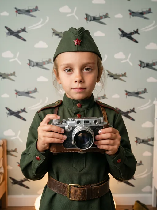 Гиперреалистичная кинематографичная съёмка в стиле тёплого детского editorial...